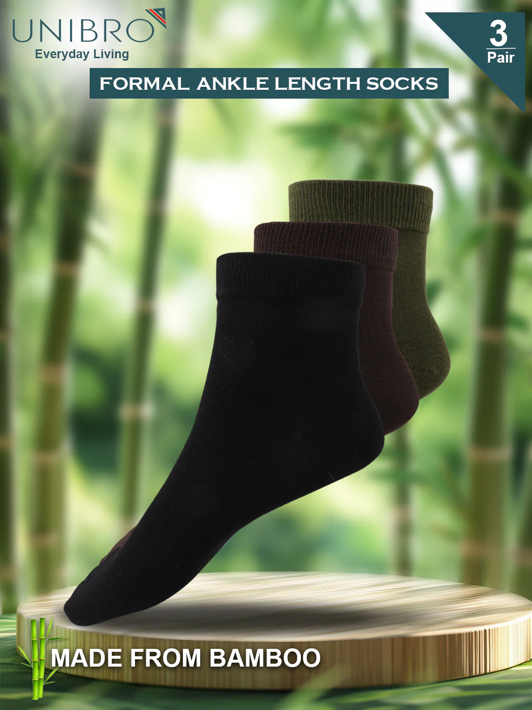 Bamboo Formal Ankle Length Socks FAS1