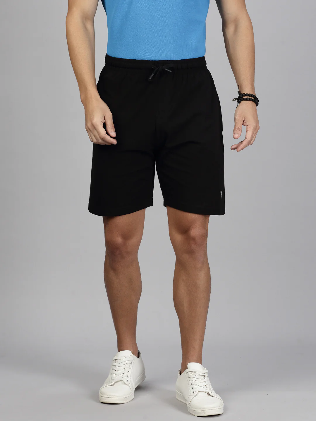 Blue Polo T-shirt with Black Shorts Combo - Image 4