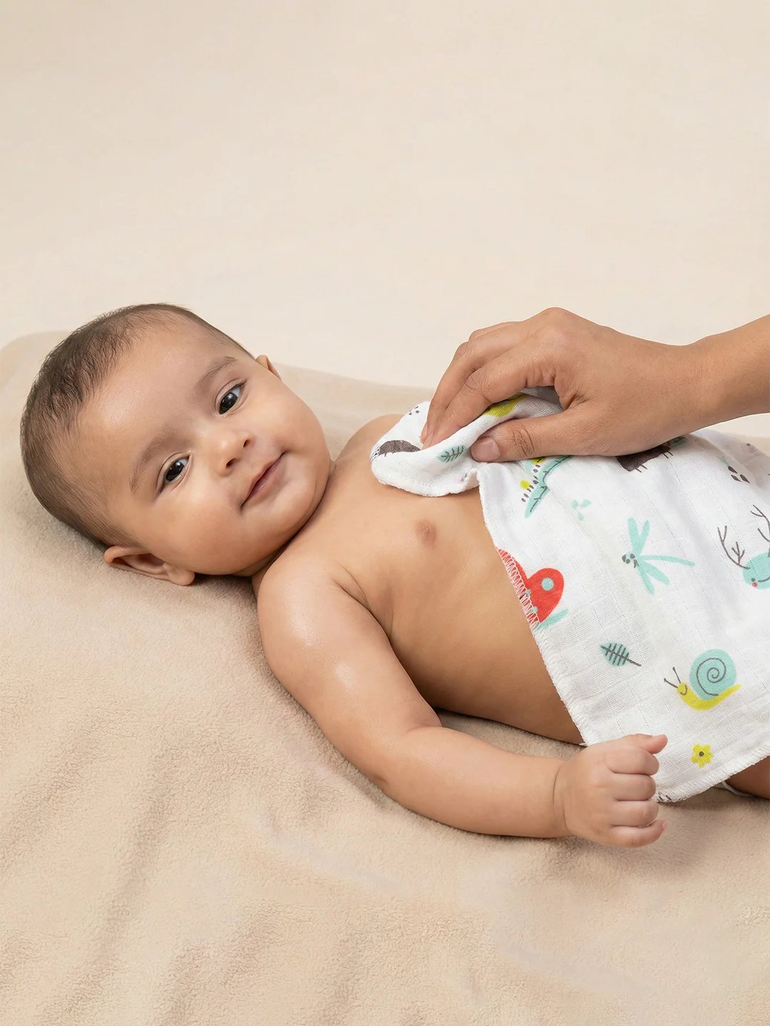 Born Baby Wash Cloth for Face & Body (Pack of 3)  Soft, Absorbent Cotton | 0.35m x 0.35m - Image 6