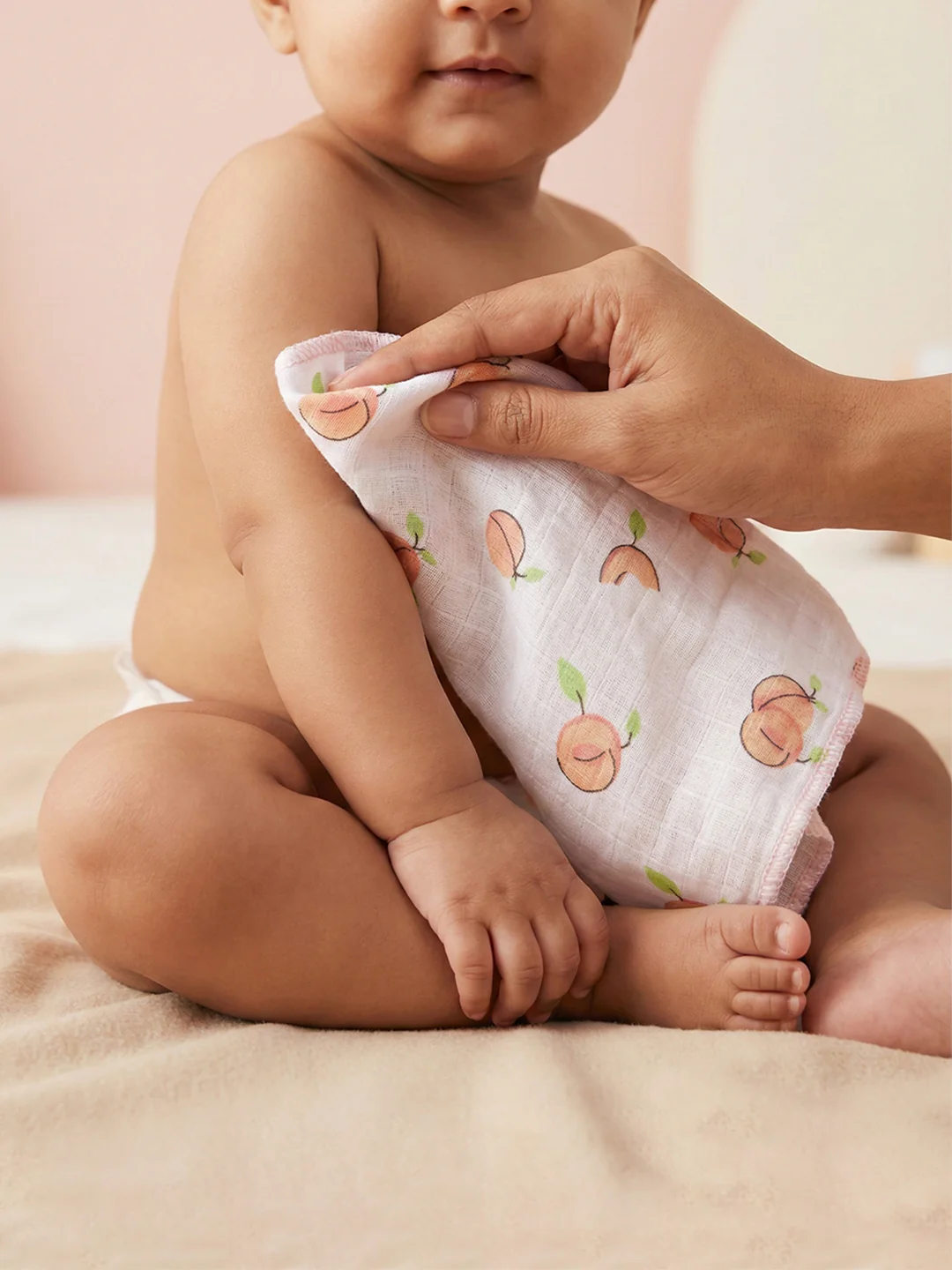 Born Baby Wash Cloth for Face & Body (Pack of 3)  Soft, Absorbent Cotton | 0.35m x 0.35m - Image 7