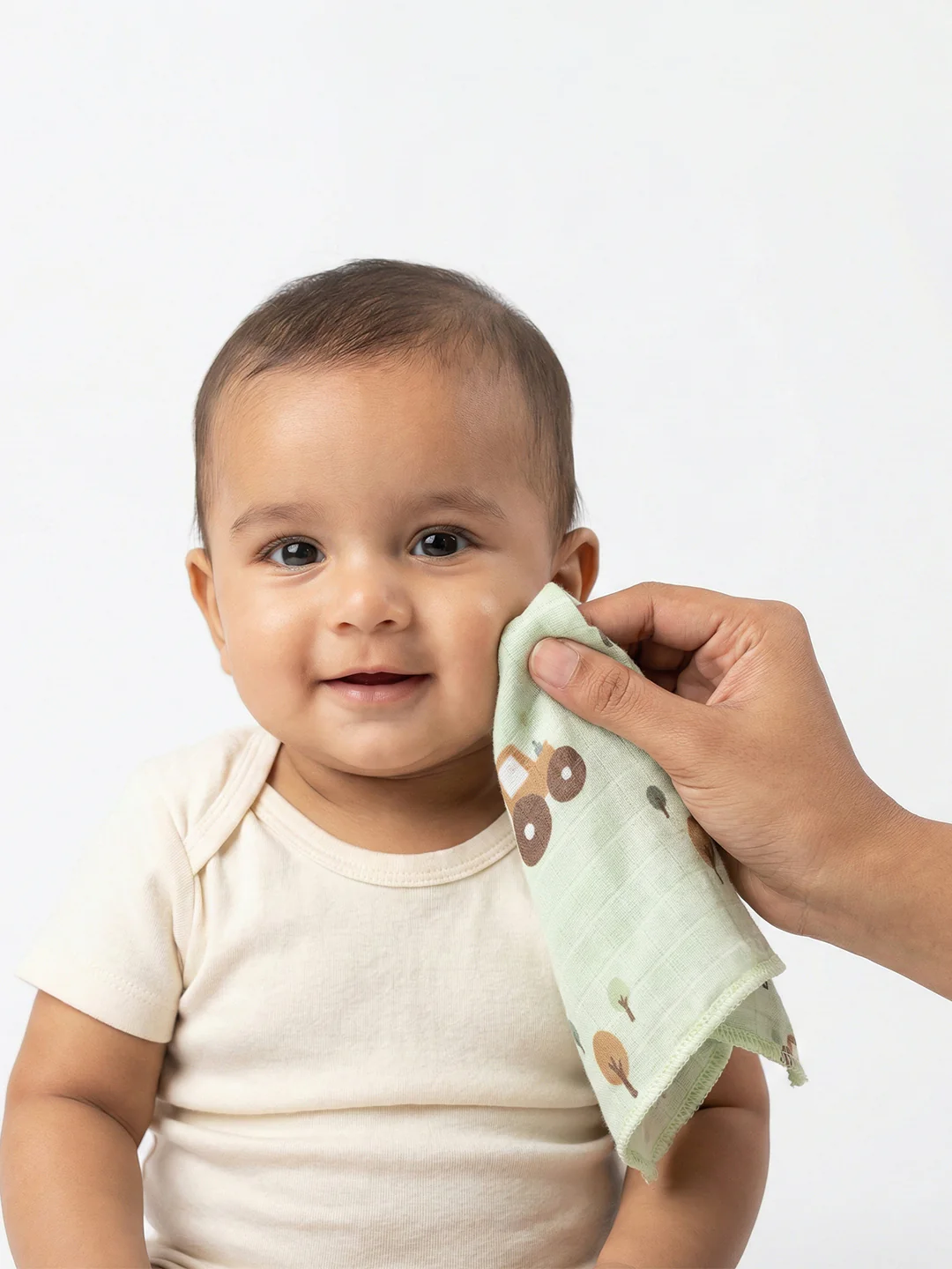 Born Baby Wash Cloth for Face & Body (Pack of 3)  Soft, Absorbent Cotton | 0.35m x 0.35m - Image 8
