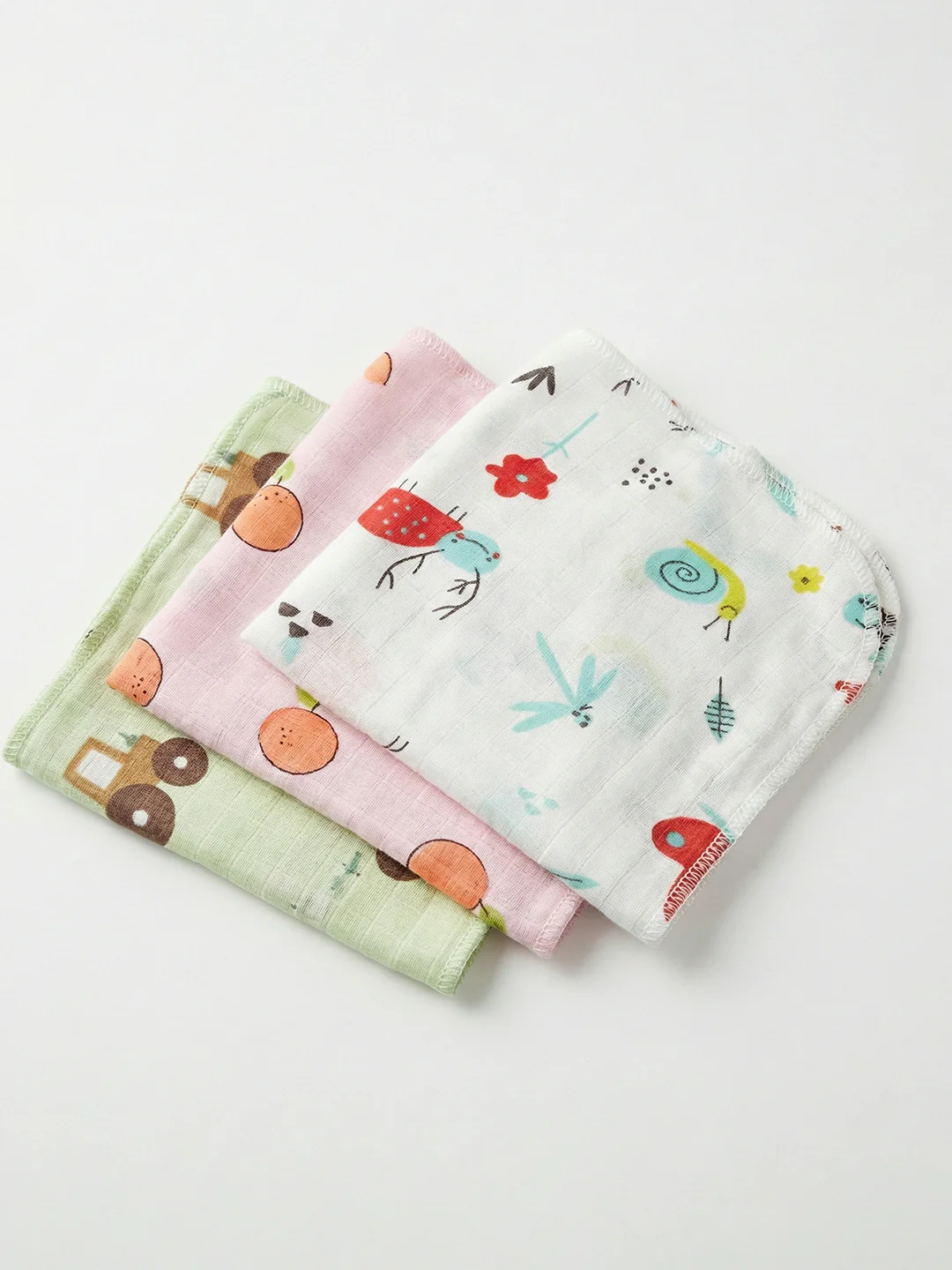 Born Baby Wash Cloth for Face & Body (Pack of 3)  Soft, Absorbent Cotton | 0.35m x 0.35m - Image 9