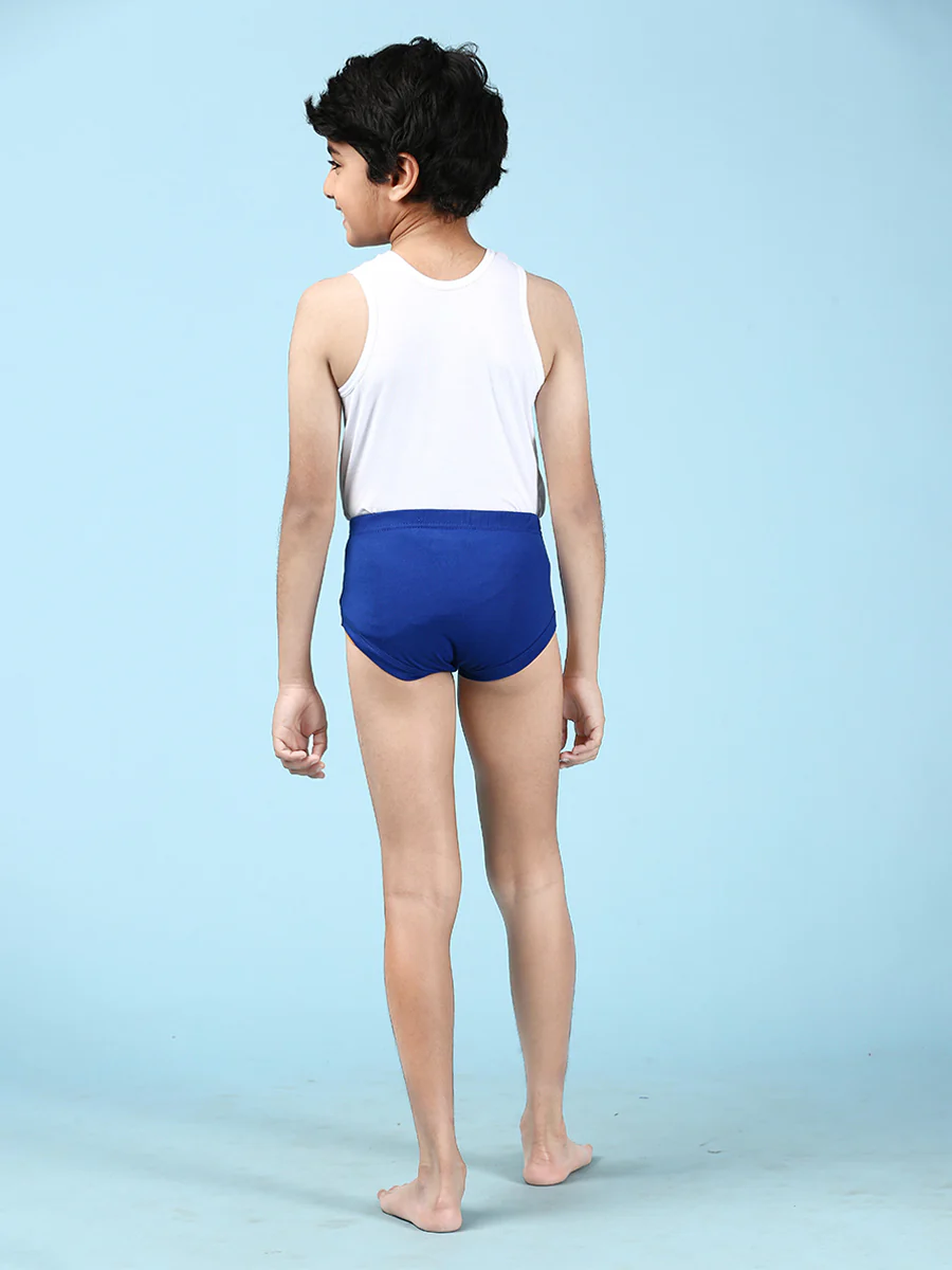 Boys Combed Cotton Assorted Colour Briefs (Pack of 5) - Image 5
