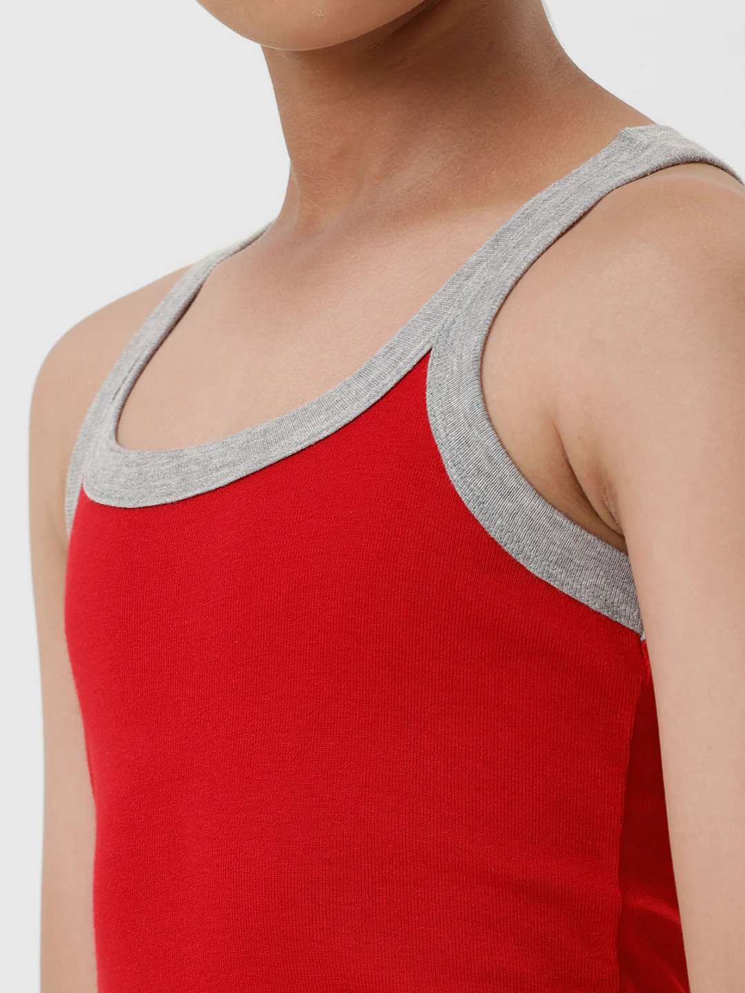 Boys Combed Cotton Assorted Colour Gym Vest 4002 ( Pack of 2) - Image 4