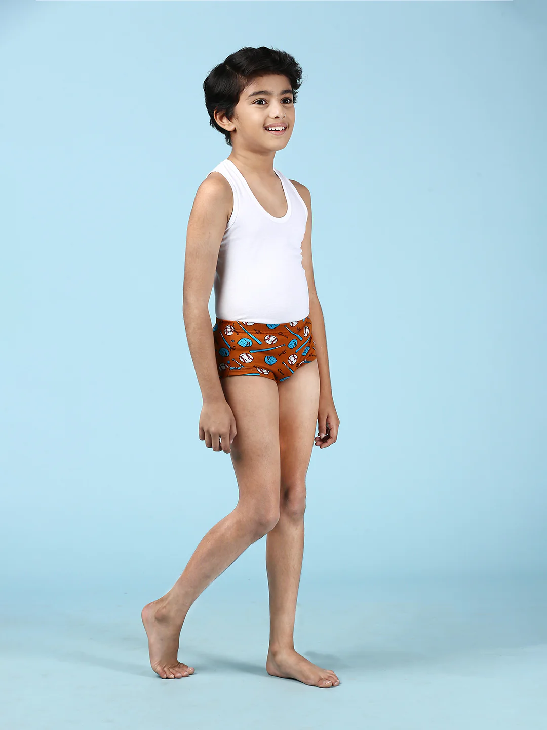 Boys Combed Cotton Assorted Colour Print Briefs (Pack of 5) - Image 3