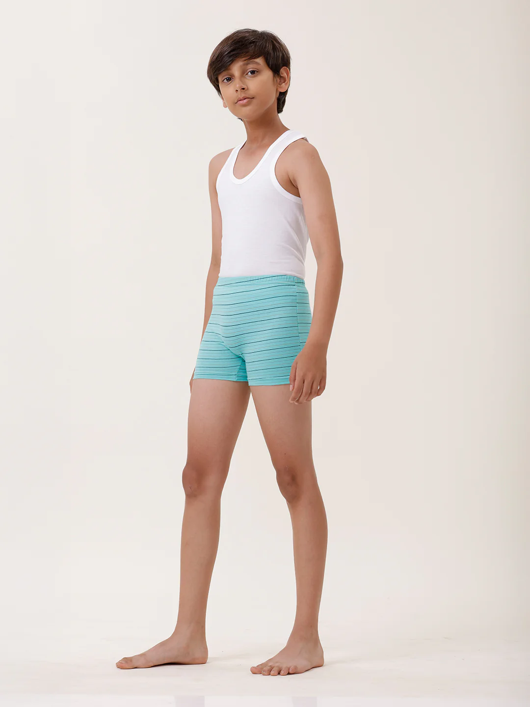 Boys Combed Cotton Assorted Colour Striped Drawer (Pack of 4) - Image 8