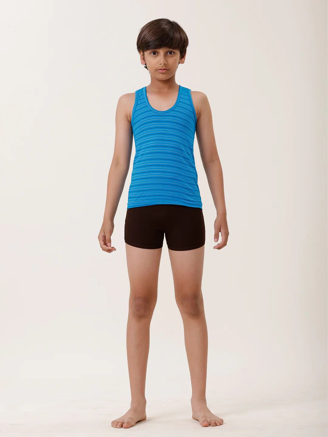 Boys Combed Cotton Assorted Colour Striped Vest (Pack of 4) - Image 10