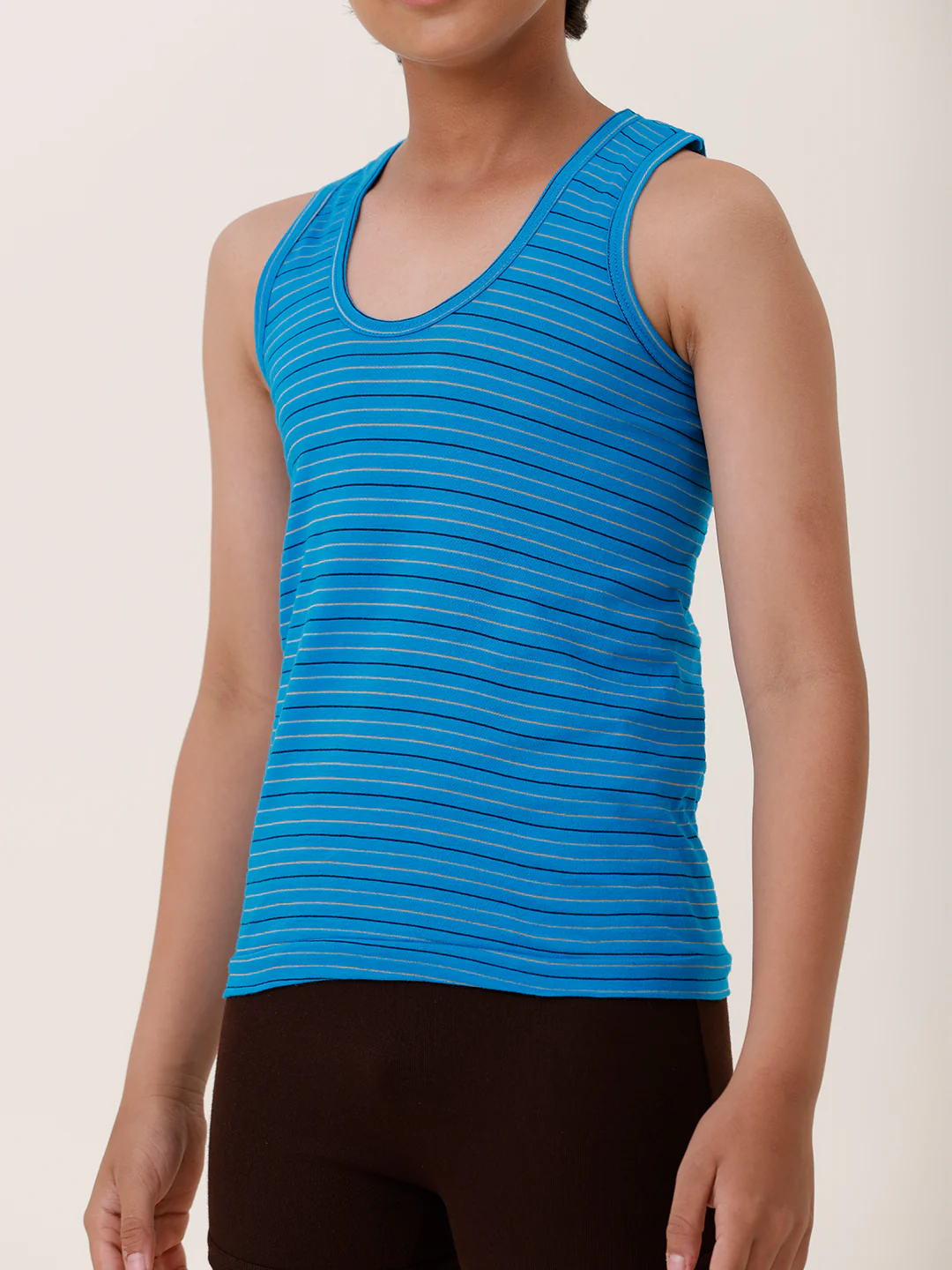 Boys Combed Cotton Assorted Colour Striped Vest (Pack of 4) - Image 7