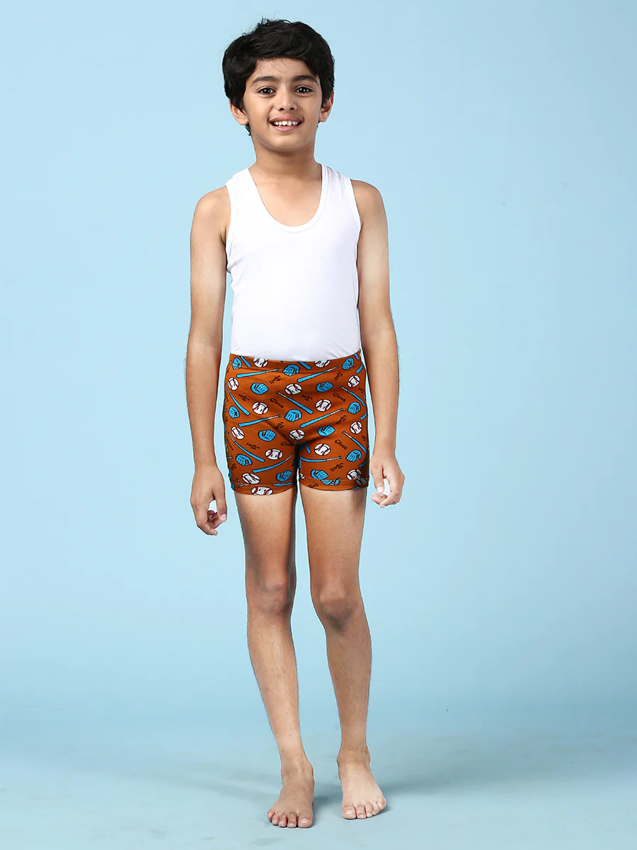Boys Combed Cotton Assorted Colours Print Drawer (Pack of 5) - Image 5