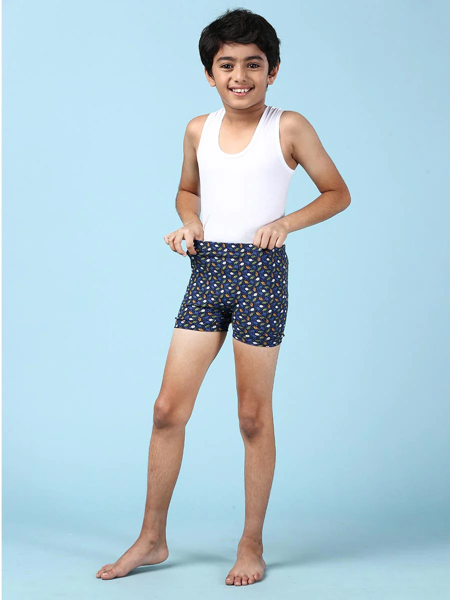 Boys Combed Cotton Assorted Colours Print Drawer (Pack of 5) - Image 7