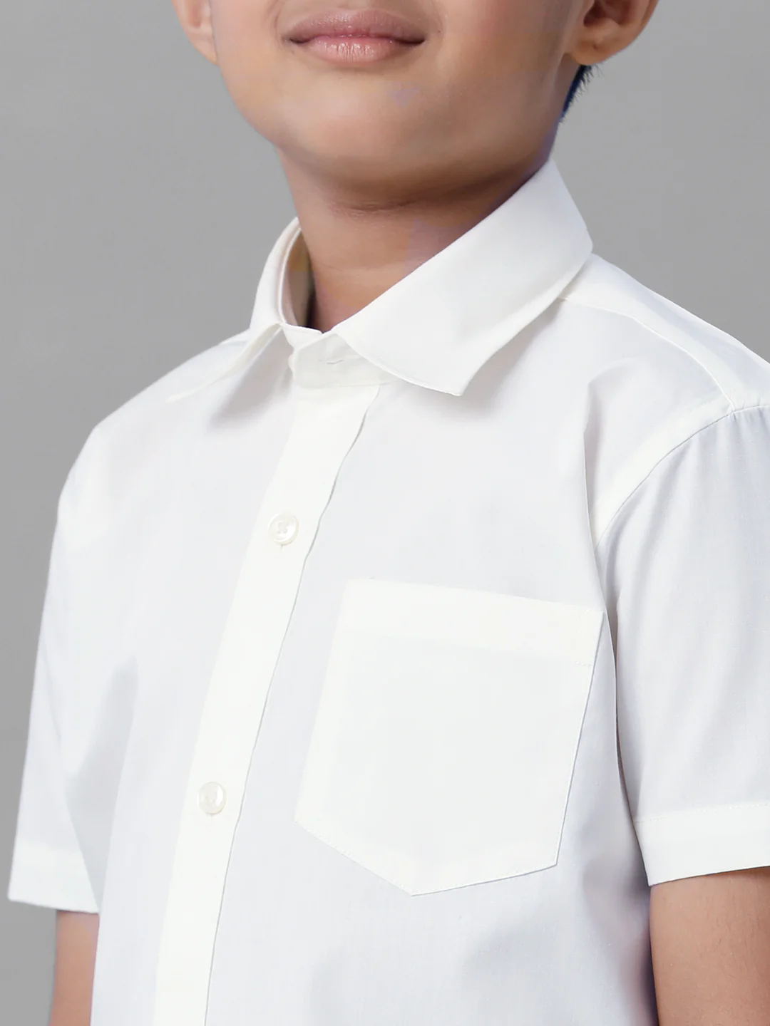 Boys Cotton White Half Sleeves Shirt Panchakacham Combo - Image 5