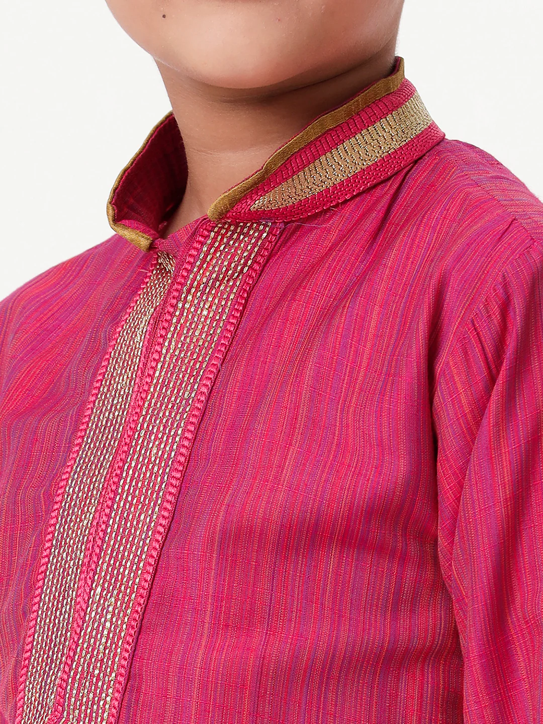 Boys Emerald Dark Pink Kurta with Pyjama Pant Combo EMD1 - Image 5