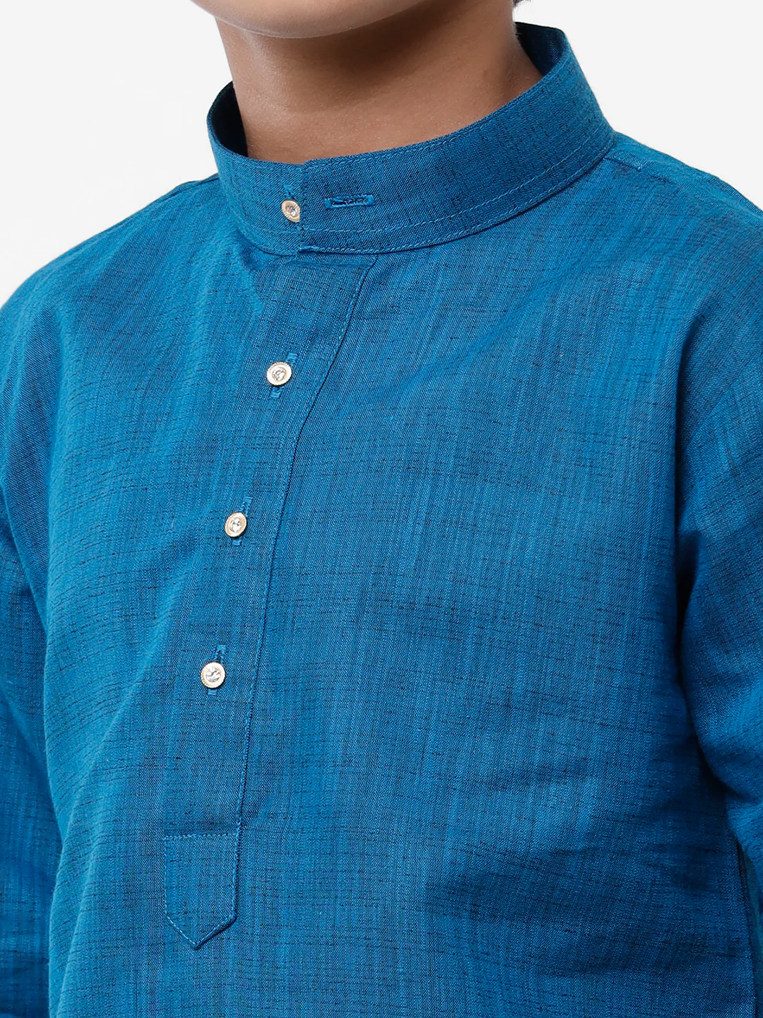 Boys Fantastic Kurta & Cream Dhoti Set Navy FS8 - Image 4