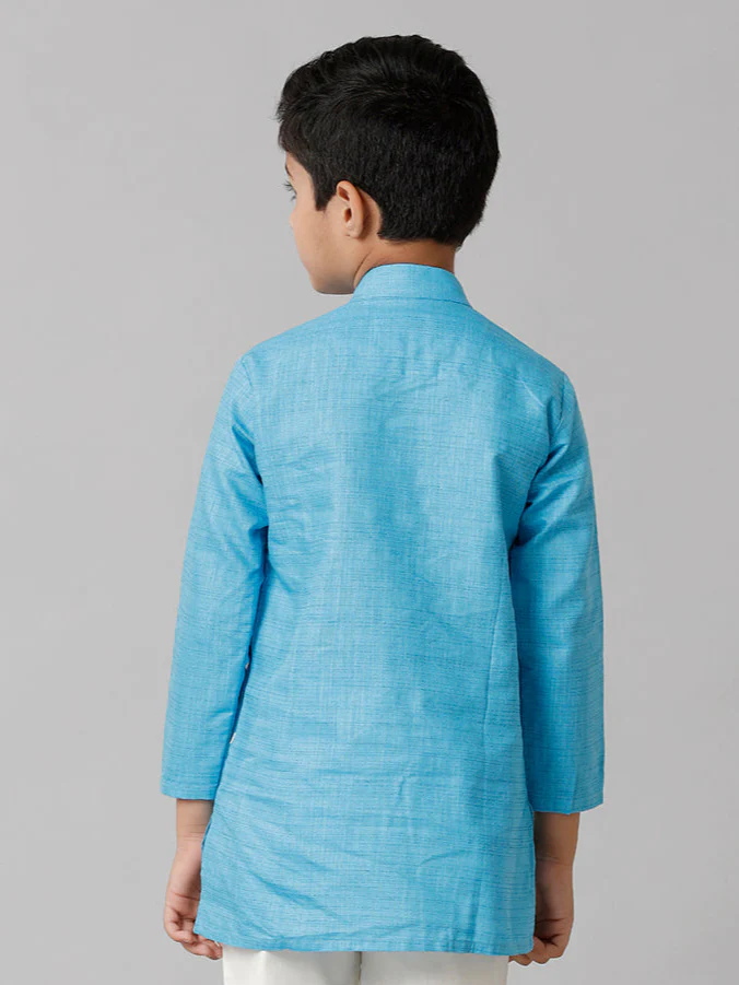 Boys Fantastic Kurtha Full Sleeves Blue FS4 - Image 3