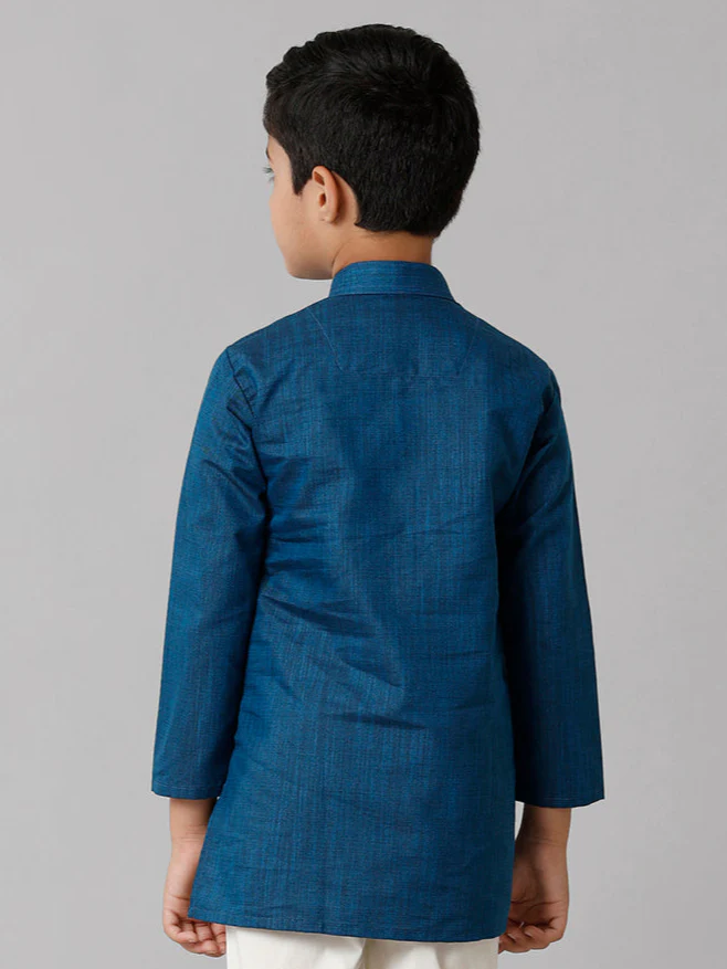 Boys Fantastic Kurtha Full Sleeves Blue FS8 - Image 2