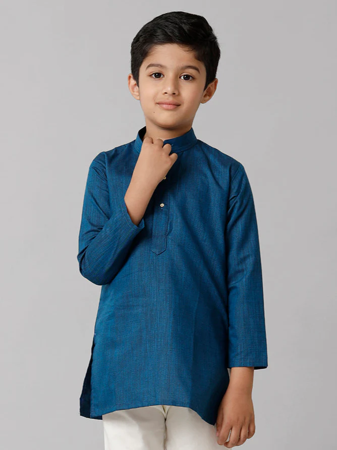 Boys Fantastic Kurtha Full Sleeves Blue FS8 - Image 5
