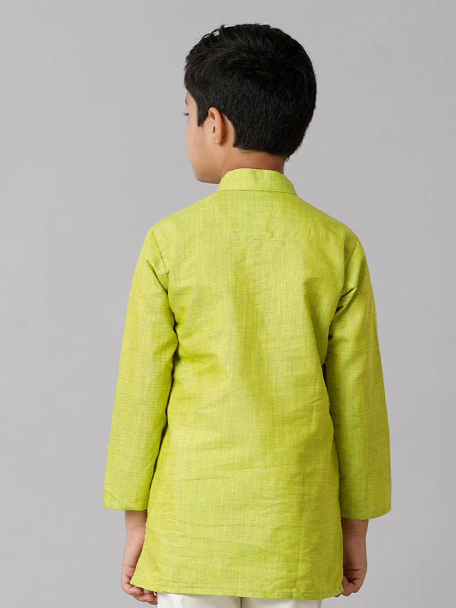 Boys Fantastic Kurtha Full Sleeves Green FS2 - Image 4