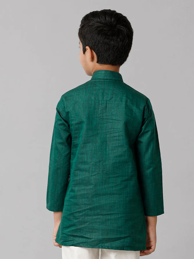 Boys Fantastic Kurtha Full Sleeves Green FS5 - Image 4