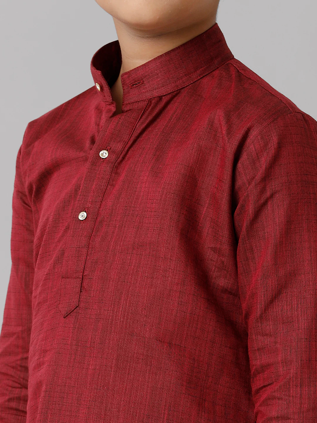 Boys Fantastic Kurtha Full Sleeves Maroon FS7 - Image 3