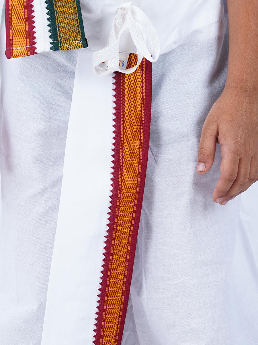 Boys Mayilkhan Panchakacham & Towel Set - Image 3