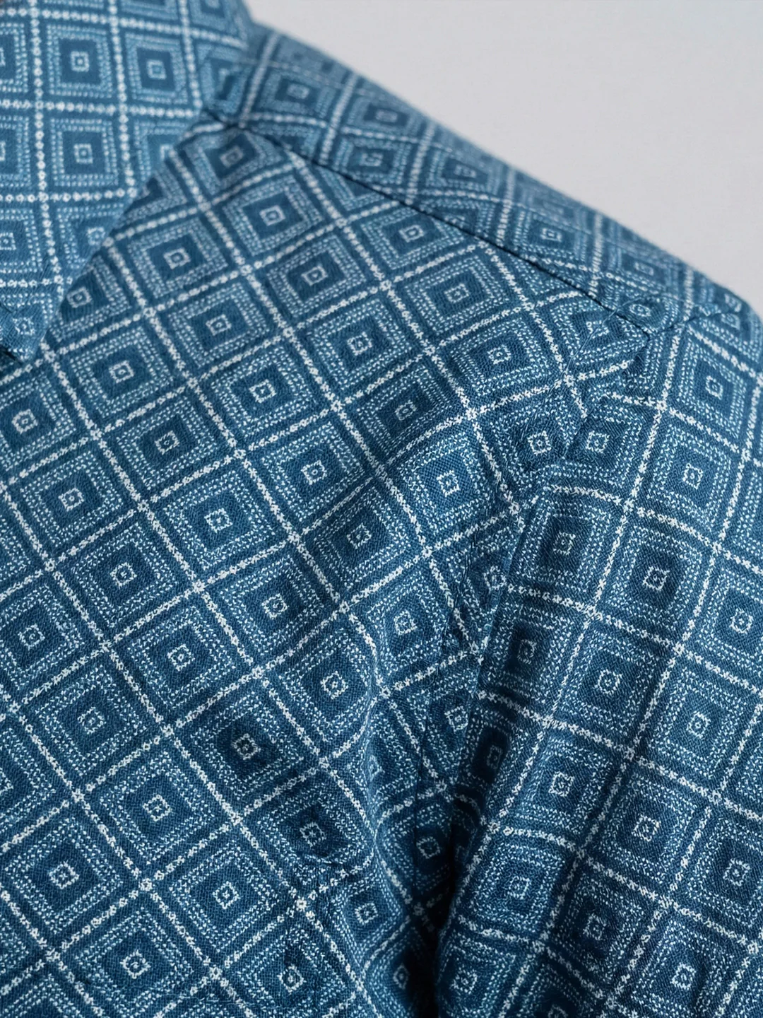 Boys Teal Blue Matching Border Dhoti With Printed Shirt Set Fusion PS27 - Image 4