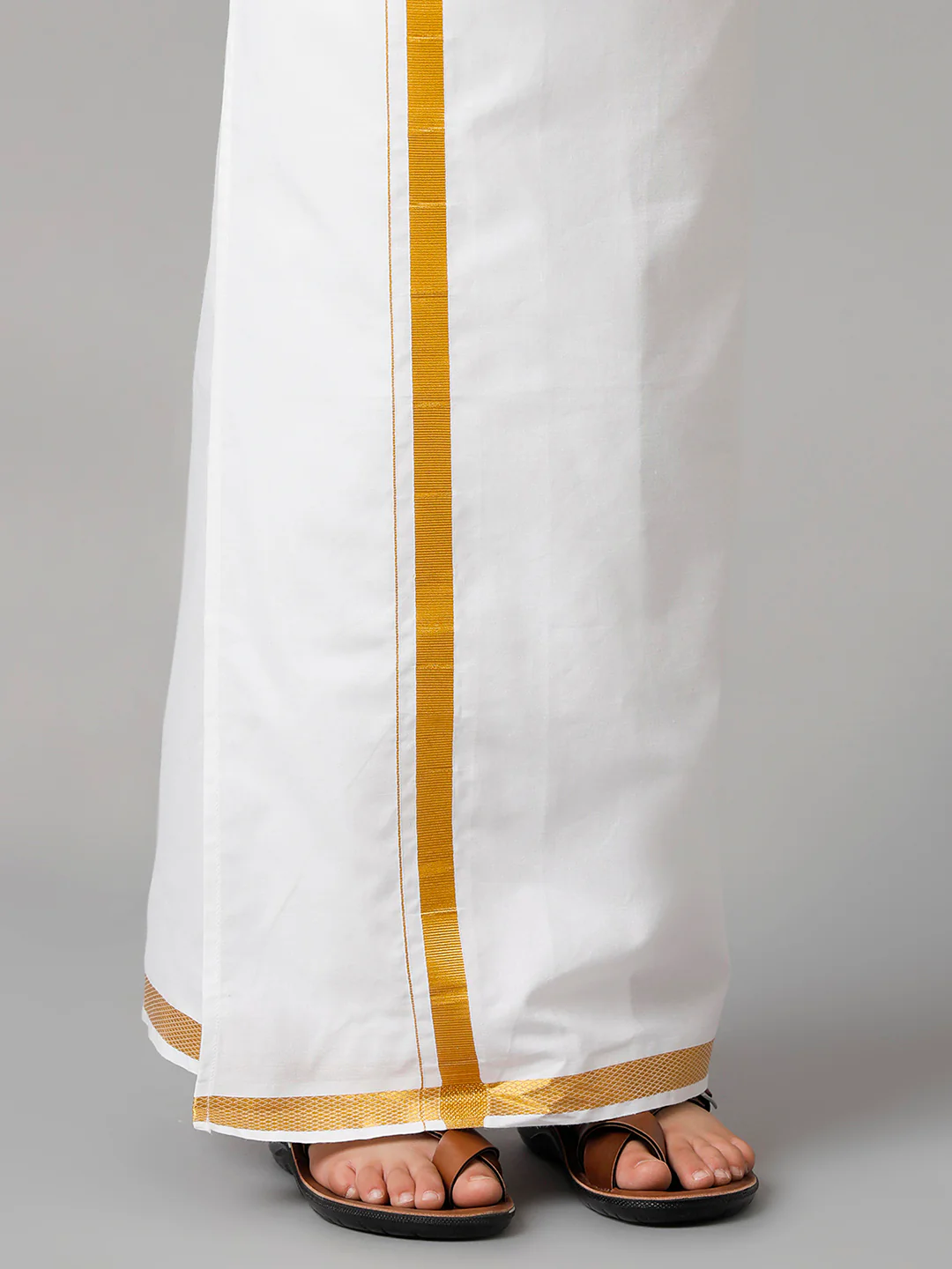 Boys Violet Half Sleeves Shirt with White Dhoti Combo K21 - Image 6