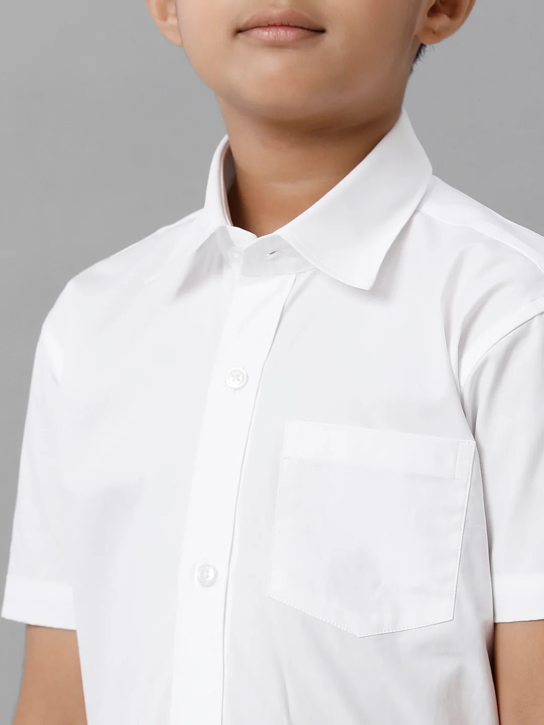 Boys White Half Sleeves Shirt With Dhoti Set - Image 6