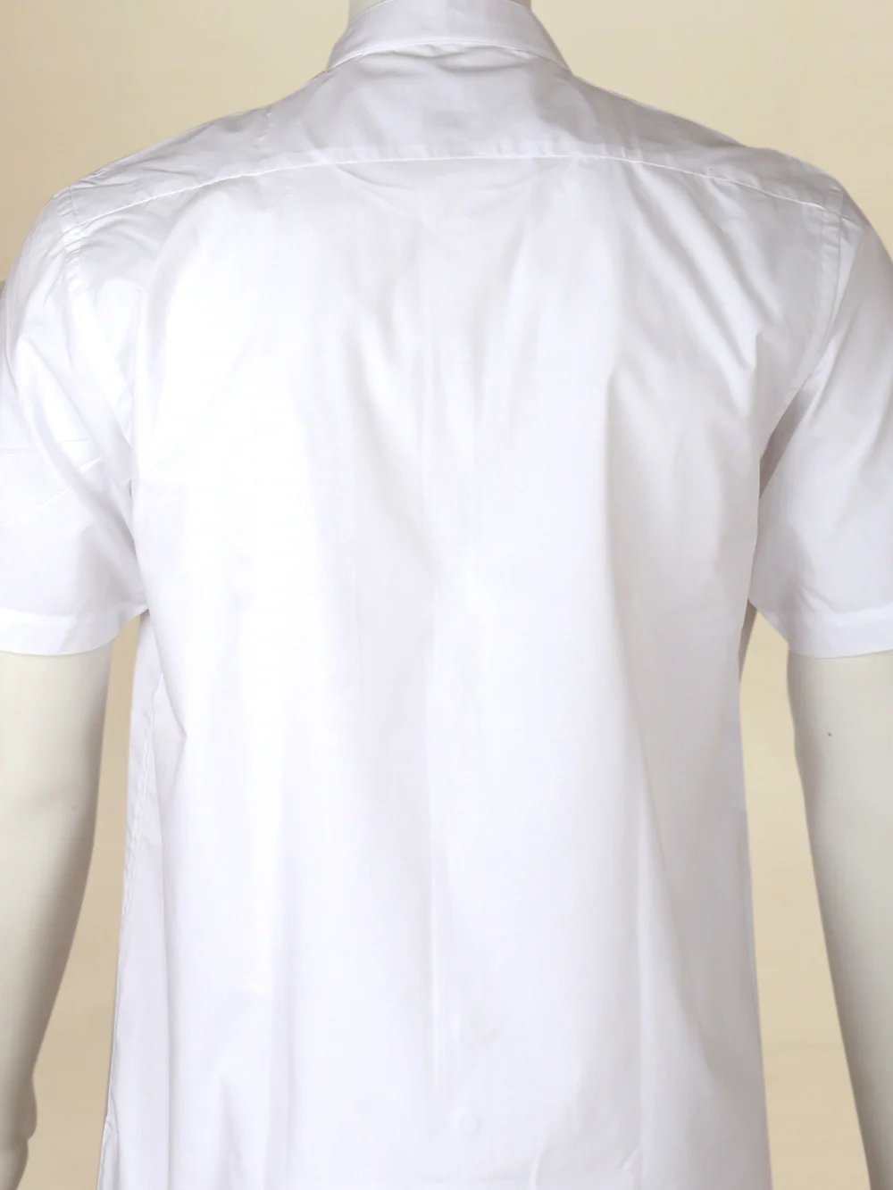 Chinese Collar Cotton White Shirt – Aura | Smart Fit - Image 4