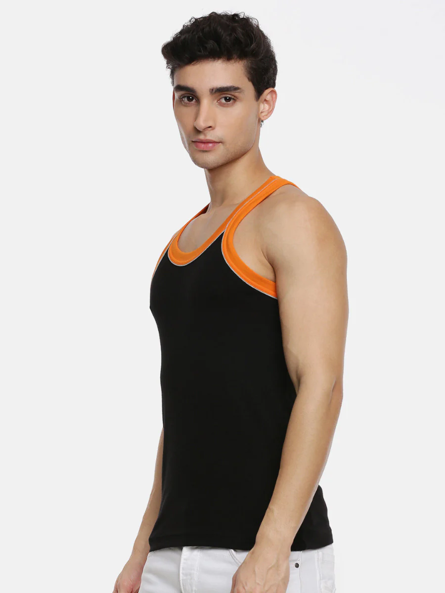 Combed Cotton Assorted Colour Gym Vest Archery RN 5001 (Pack of 2) - Image 4