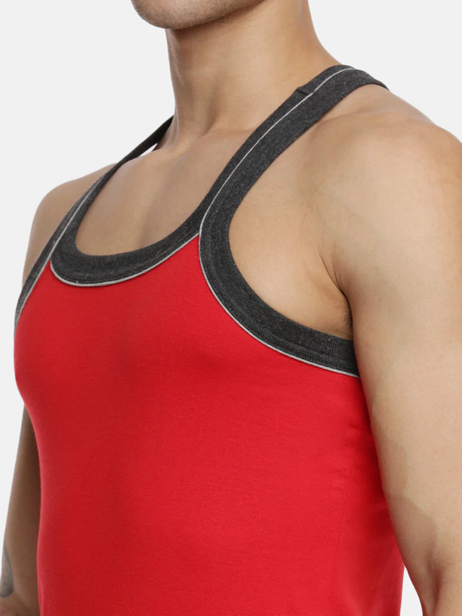 Combed Cotton Assorted Colour Gym Vest Archery RN 5002 (Pack of 2) - Image 4