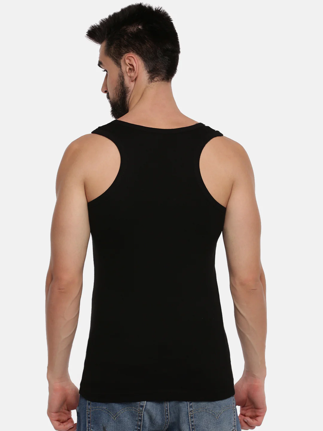 Combed Cotton Assorted Colour Gym Vest Archery RN 5004 (Pack of 2) - Image 3
