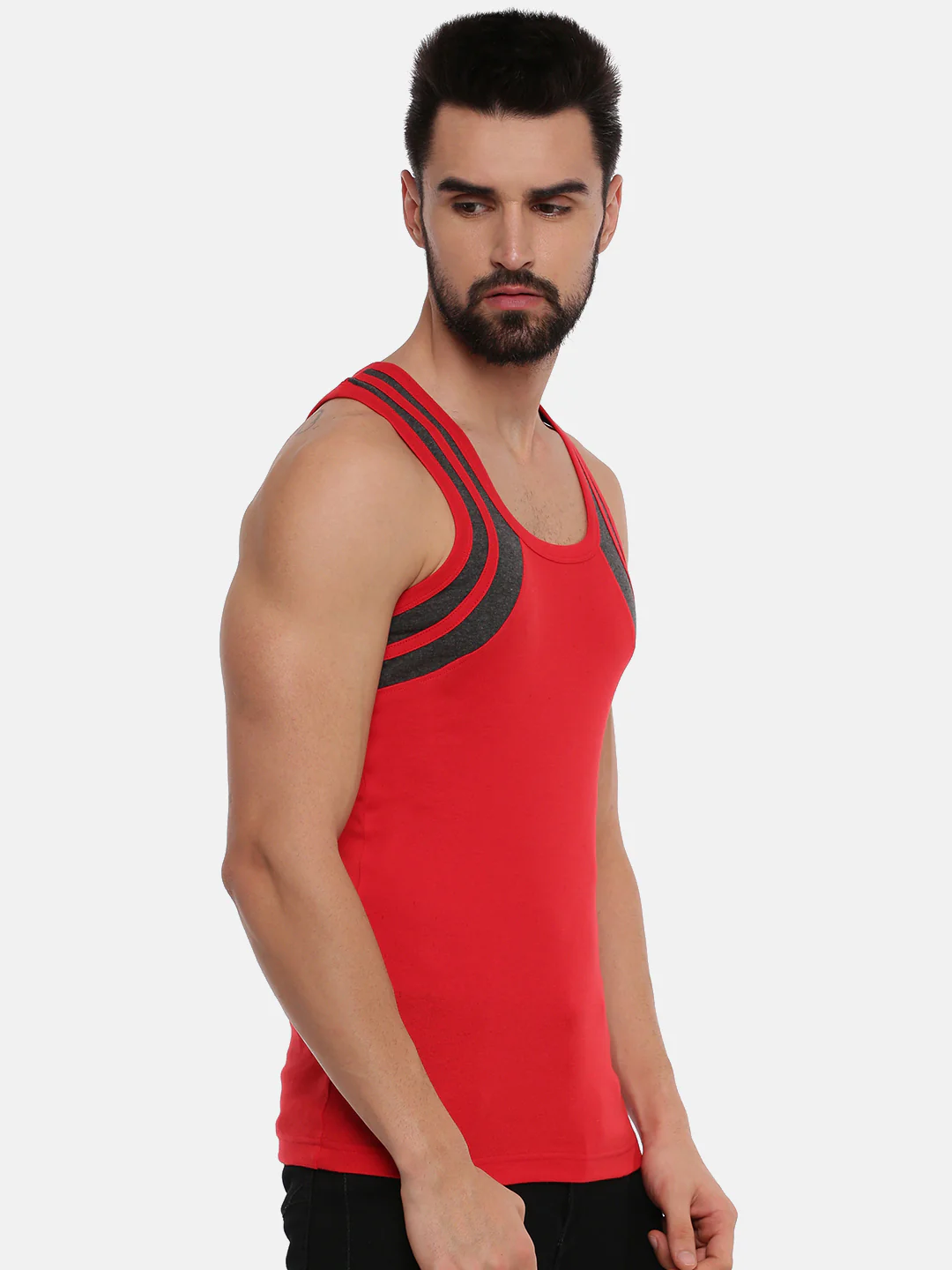 Combed Cotton Assorted Colour Gym Vest Archery RN 5004 (Pack of 2) - Image 4