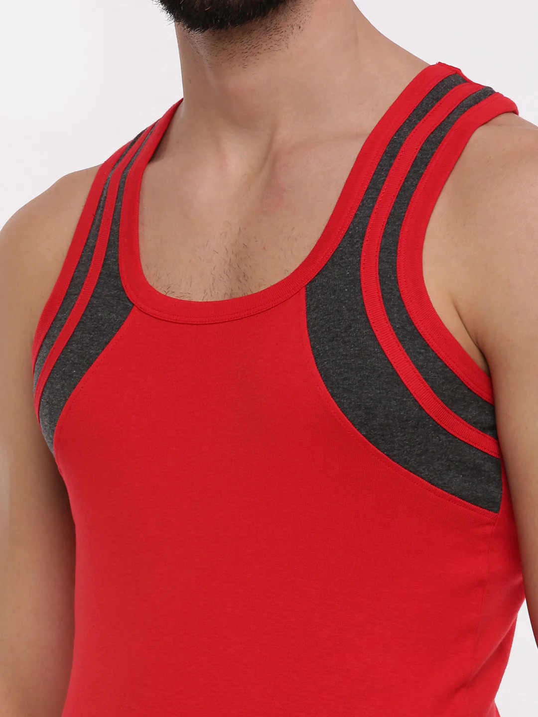 Combed Cotton Assorted Colour Gym Vest Archery RN 5004 (Pack of 2) - Image 5