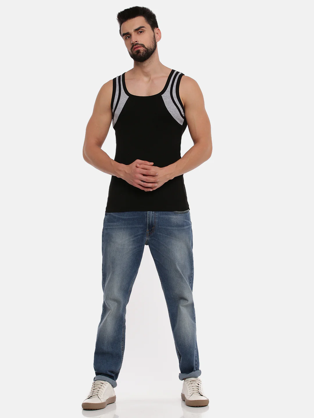 Combed Cotton Assorted Colour Gym Vest Archery RN 5004 (Pack of 2) - Image 6