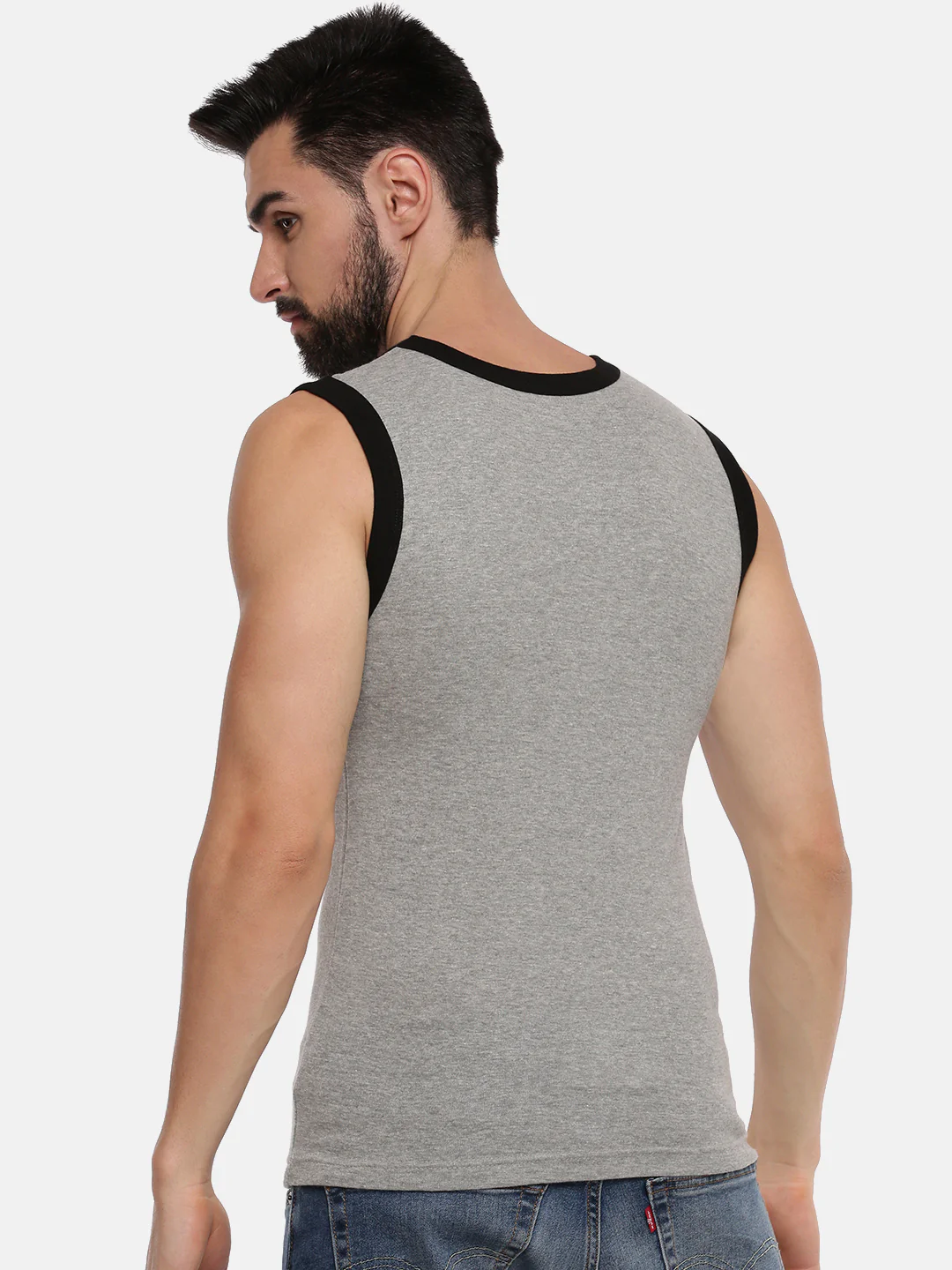 Combed Cotton Assorted Colour Gym Vest Archery RNBS 5005 (Pack of 2) - Image 3