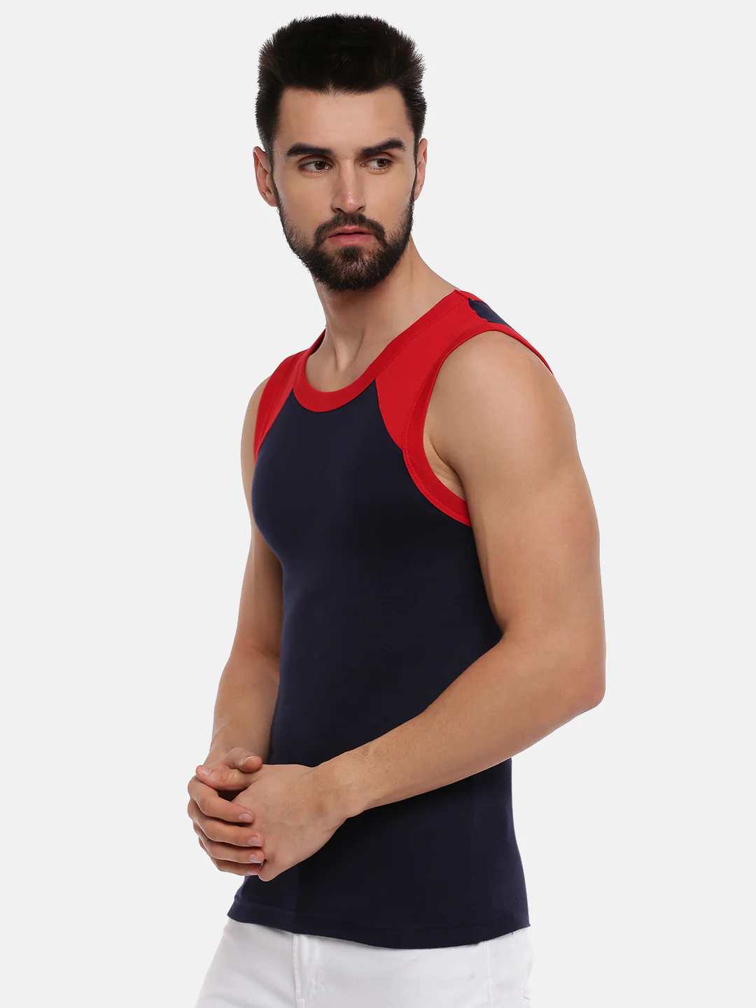 Combed Cotton Assorted Colour Gym Vest Archery RNBS 5005 (Pack of 2) - Image 4
