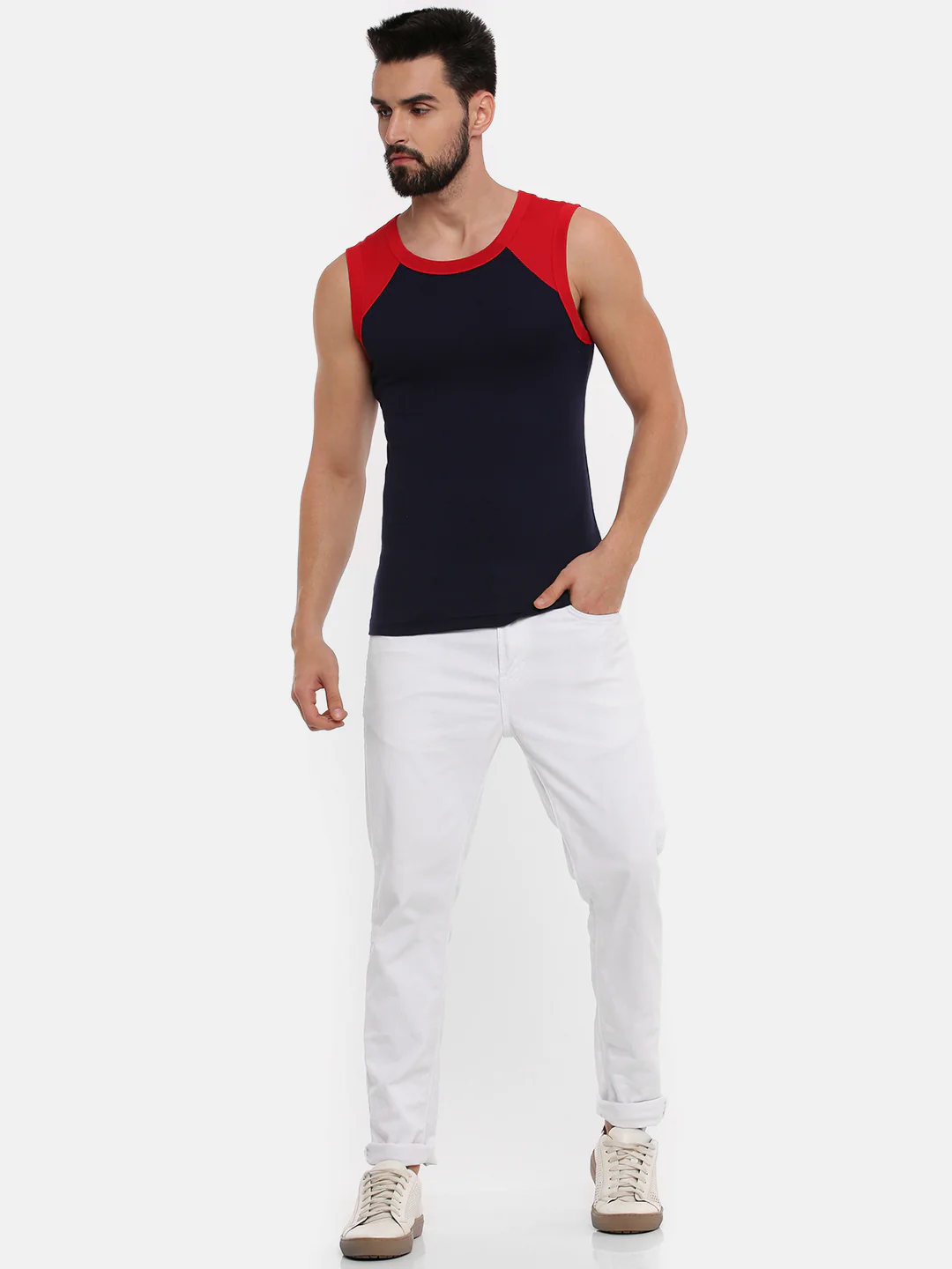 Combed Cotton Assorted Colour Gym Vest Archery RNBS 5005 (Pack of 2) - Image 6