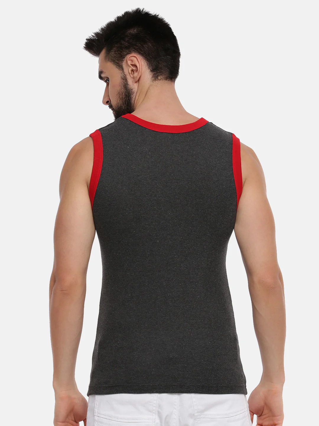 Combed Cotton Assorted Colour Gym Vest Archery RNBS 5006 (Pack of 2) - Image 3