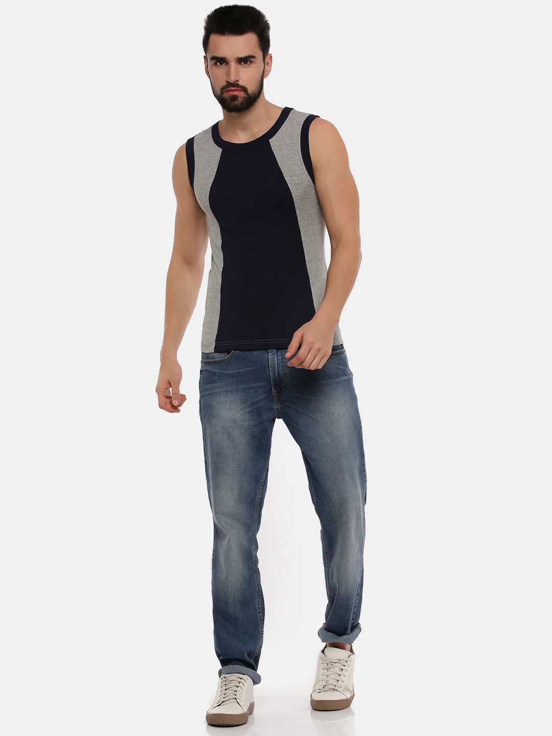 Combed Cotton Assorted Colour Gym Vest Archery RNBS 5006 (Pack of 2) - Image 6