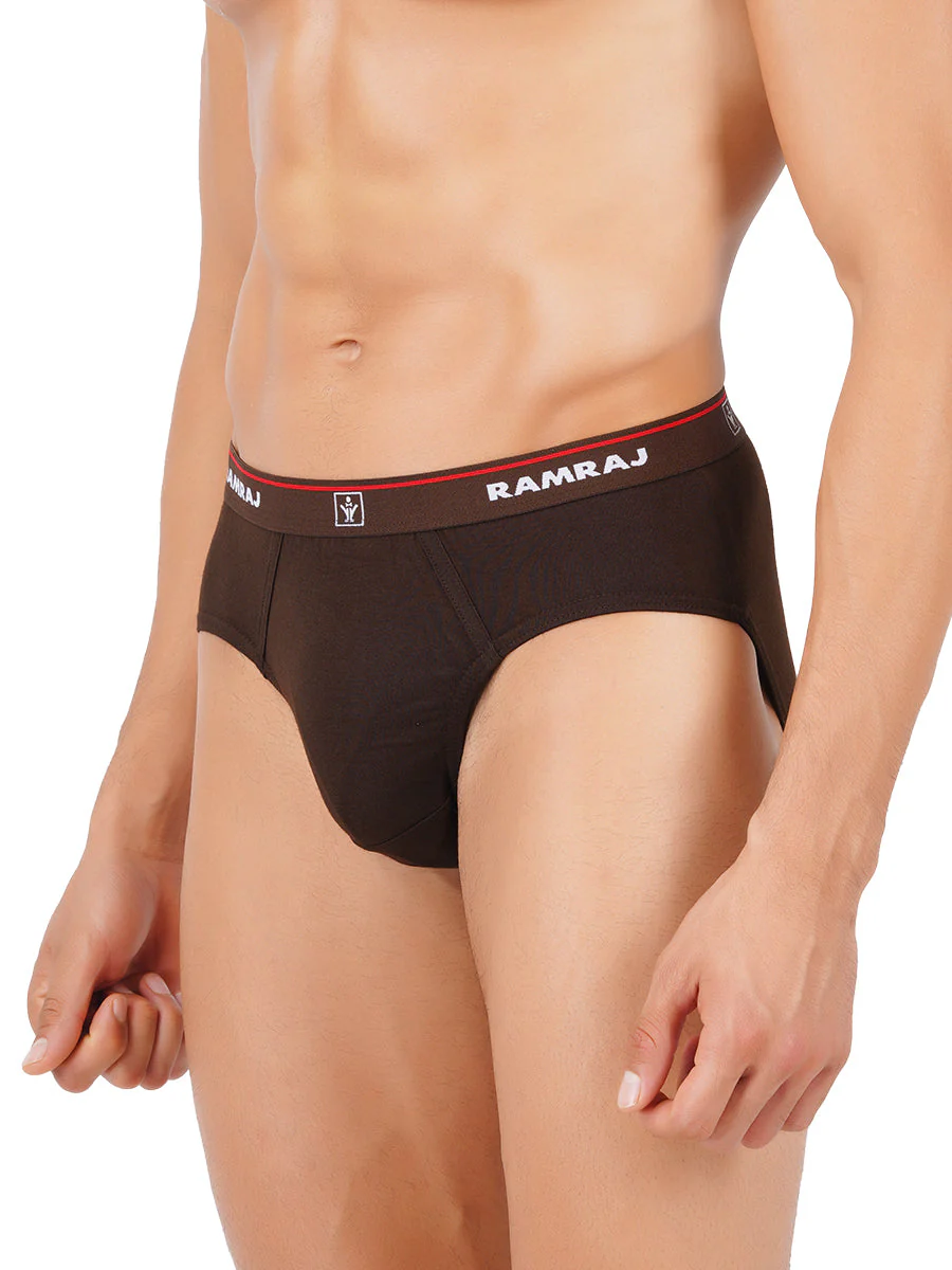Combed Cotton Assorted Colour Outer Elastic Brief Plus Size Suriya (Pack of 2) - Image 3