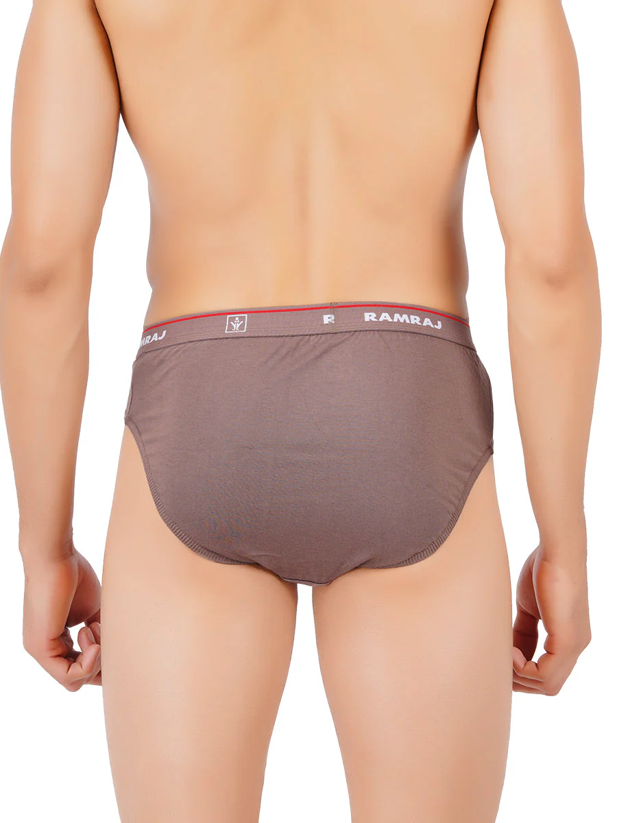 Combed Cotton Assorted Colour Outer Elastic Brief Plus Size Suriya (Pack of 2) - Image 4