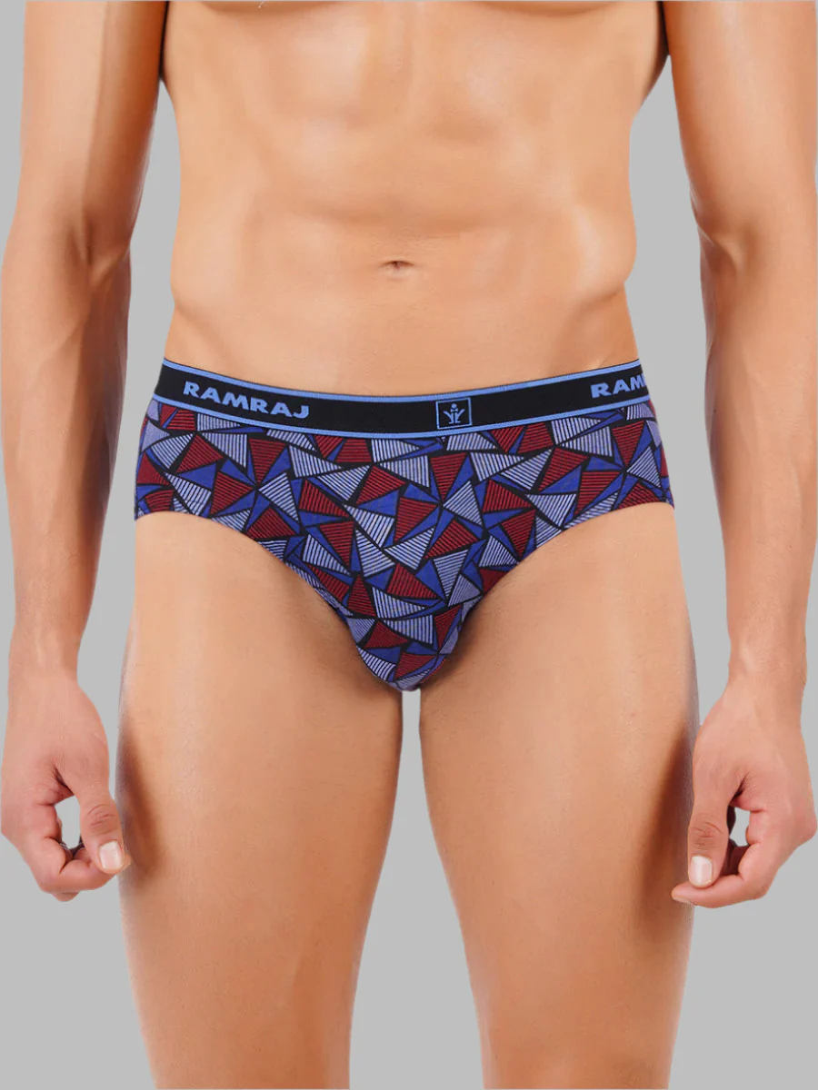 Combed Cotton Assorted Colour Printed Outer Elastic Brief Sparkle (Pack of 2) - Image 2