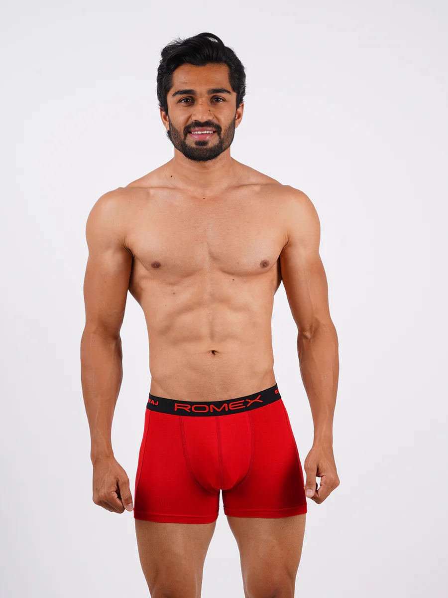 Combed Cotton Assorted Colour Without Pocket Trunk Romex (Pack of 2)