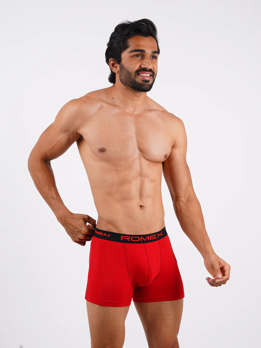 Combed Cotton Assorted Colour Without Pocket Trunk Romex (Pack of 2) - Image 2