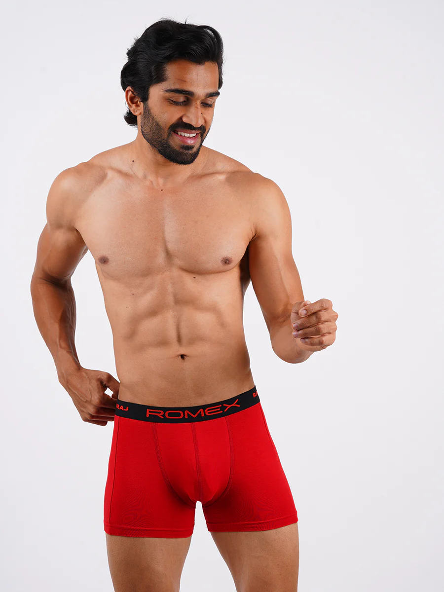Combed Cotton Assorted Colour Without Pocket Trunk Romex (Pack of 2) - Image 3