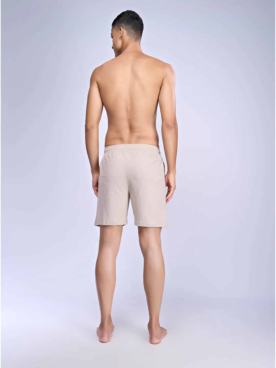 Combed Cotton Rich Agile Shorts Beige AGS6 - Image 4