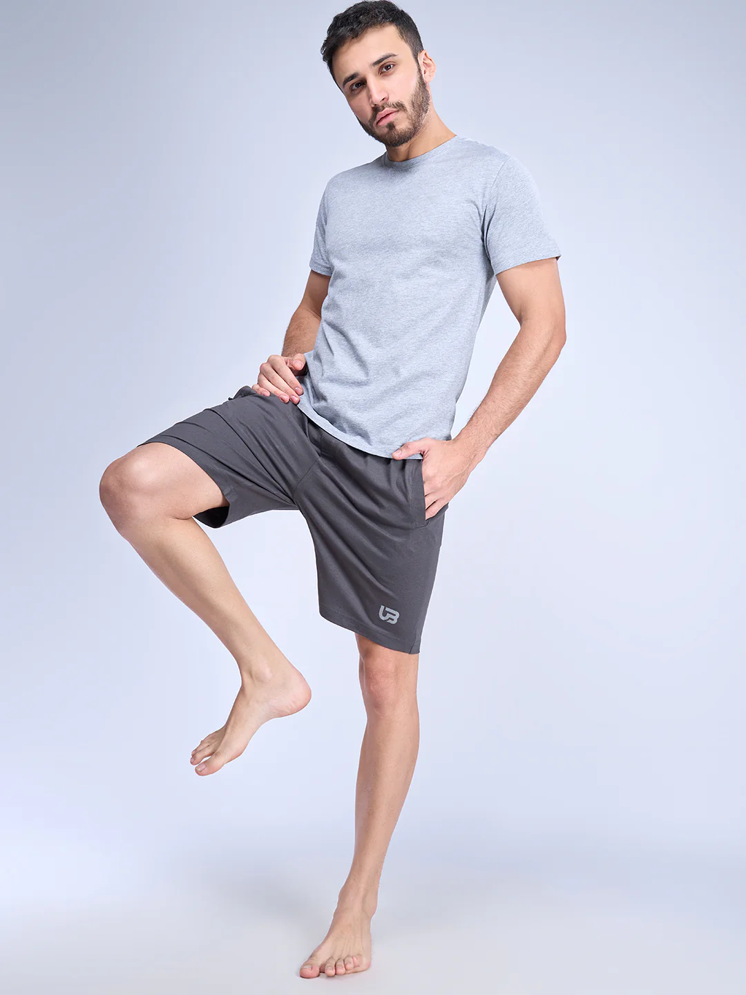 Combed Cotton Rich Agile Shorts Dark Grey AGS2 - Image 5