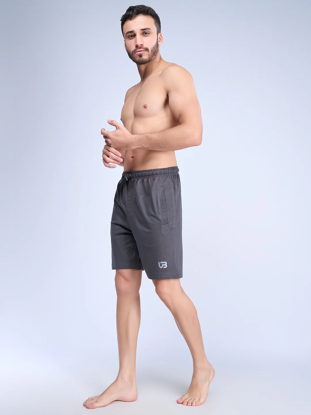Combed Cotton Rich Agile Shorts Dark Grey AGS2 - Image 6
