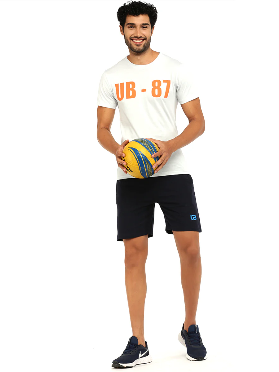 Combed Cotton Rich Agile Shorts Navy AGS4 - Image 3