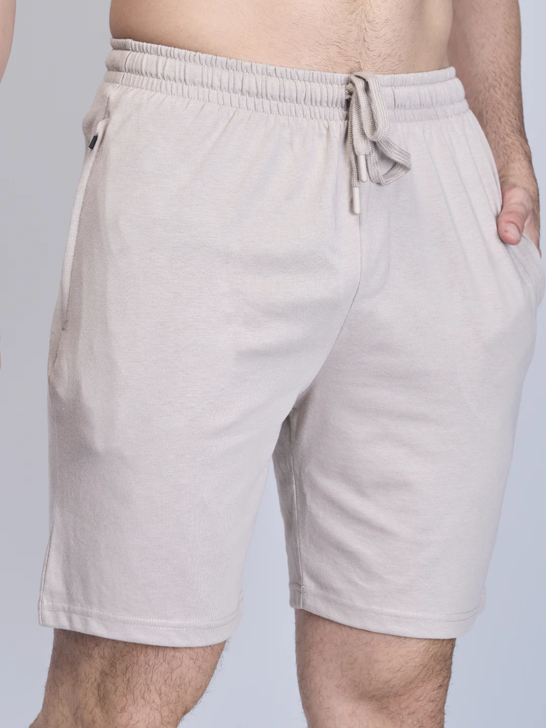 Combed Cotton Rich Expert Shorts Beige ES6 - Image 2